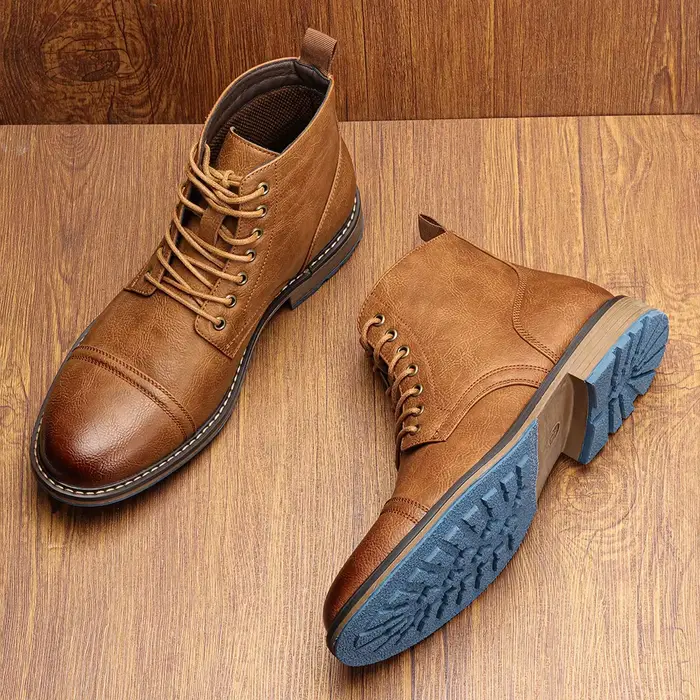 Bottes de rinçage en cuir pour hommes