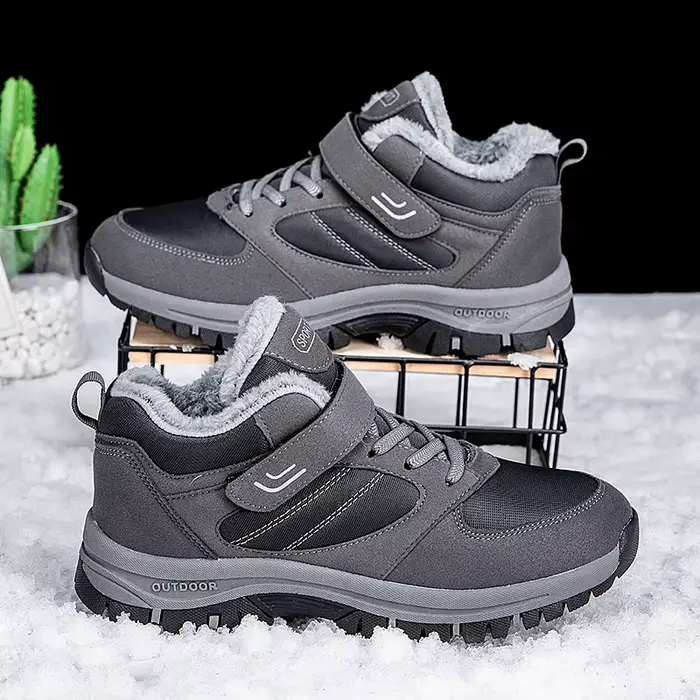 ELUVA bottes d'hiver pour hommes chaussures d'extérieur antidérapantes imperméables thermiques
