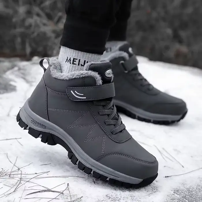 Bottes de neige épaisses doublées polaire pour hommes