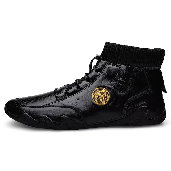 CLOBath-O-Bottes en cuir véritable pour hommes, résistantes à l'usure, décontractées, classiques, fa