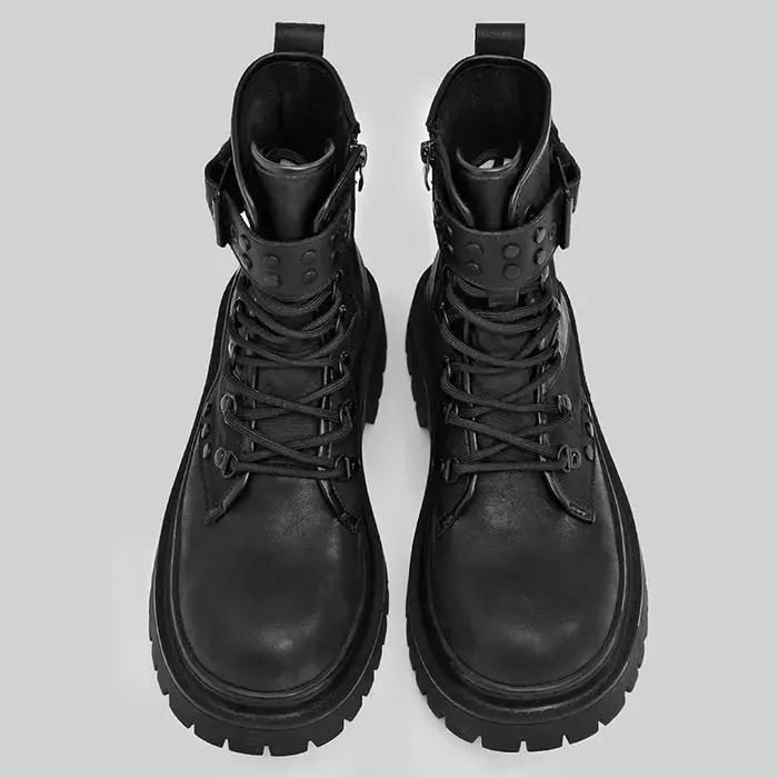 Bottes rétro britanniques pour hommes en noir, style élégant et confortable pour toutes occasions