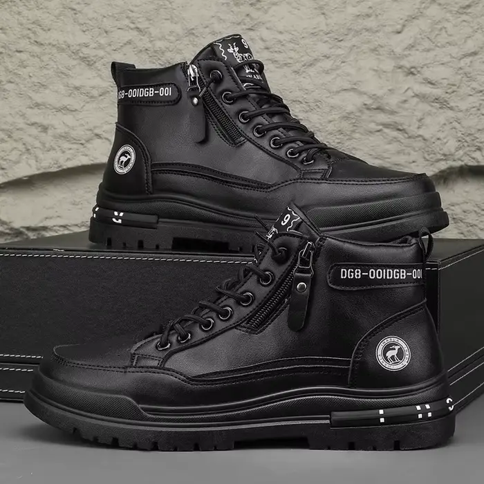 Bottes décontractées respirantes pour hommes bottines rétro de haute qualité hommes bottes à plate-f