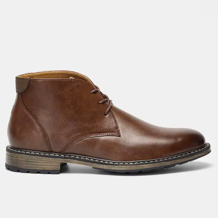 Bottines en cuir décontractées de marque rétro 2026, confortables et tendance # KD8832