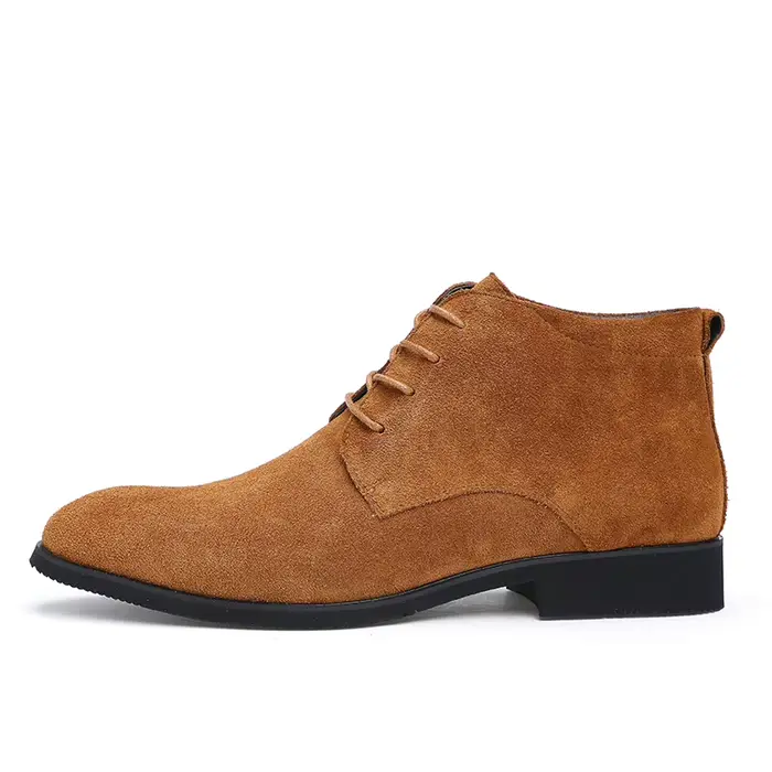 Bottes d'hiver chaudes en daim pour hommes