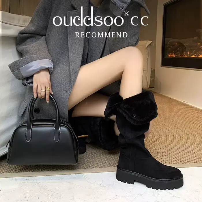 Ods luxe sur le genou bottes femmes nouvelle haute qualité véritable daim
