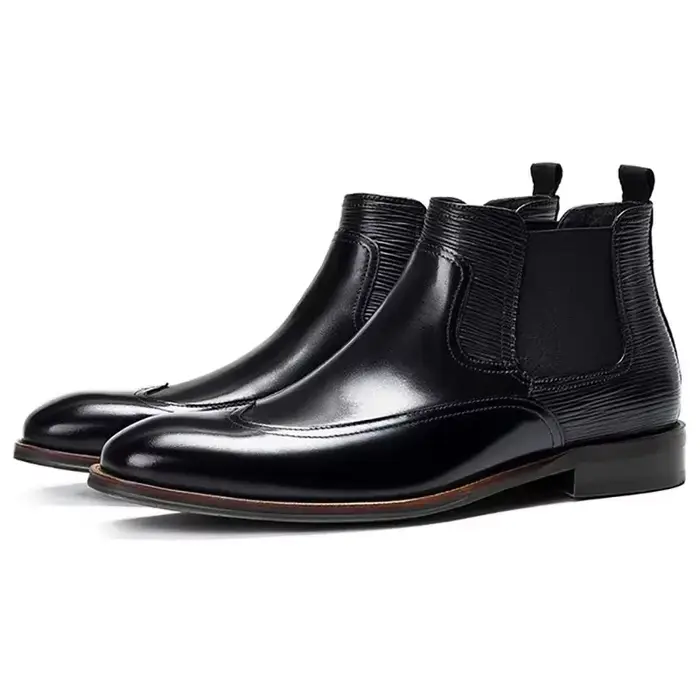 Bottes de luxe rétro pour hommes, botte de rinçage, chaussures provoqué d'affaires classiques, desig