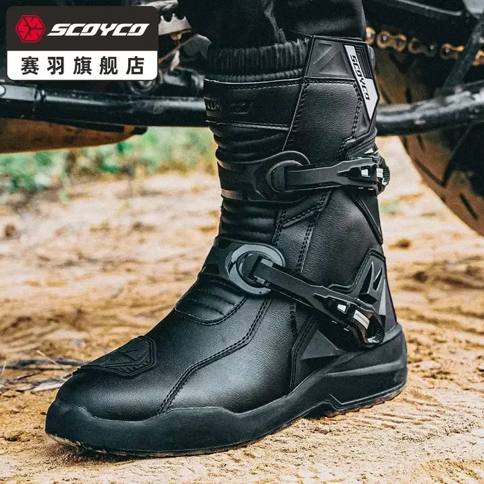 Bottes de motocross Scoyco Enduro en cuir robuste imperméables antidérapantes pour hommes et femmes occasions motocross urbaines