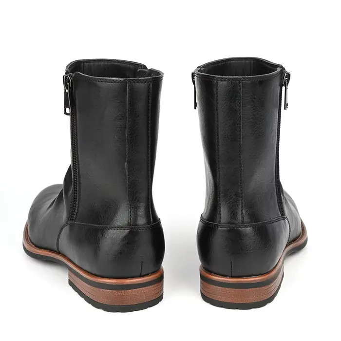 Bottes rétro à talons bas pour hommes, style britannique, décontracté, 03