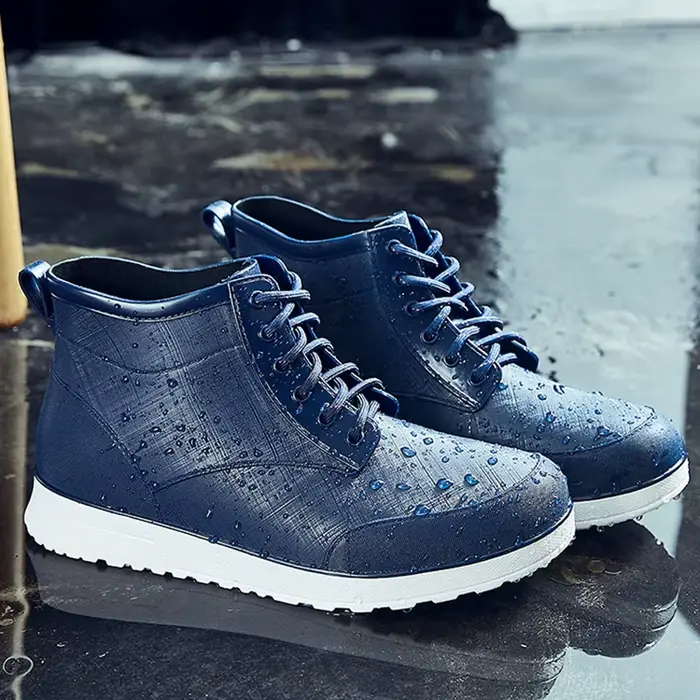 Bottes de pluie homme en PVC solides et antidérapantes pour activités extérieures et occasions spéciales