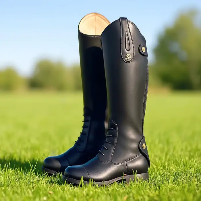 Bottes d'équitation antidérapantes en cuir