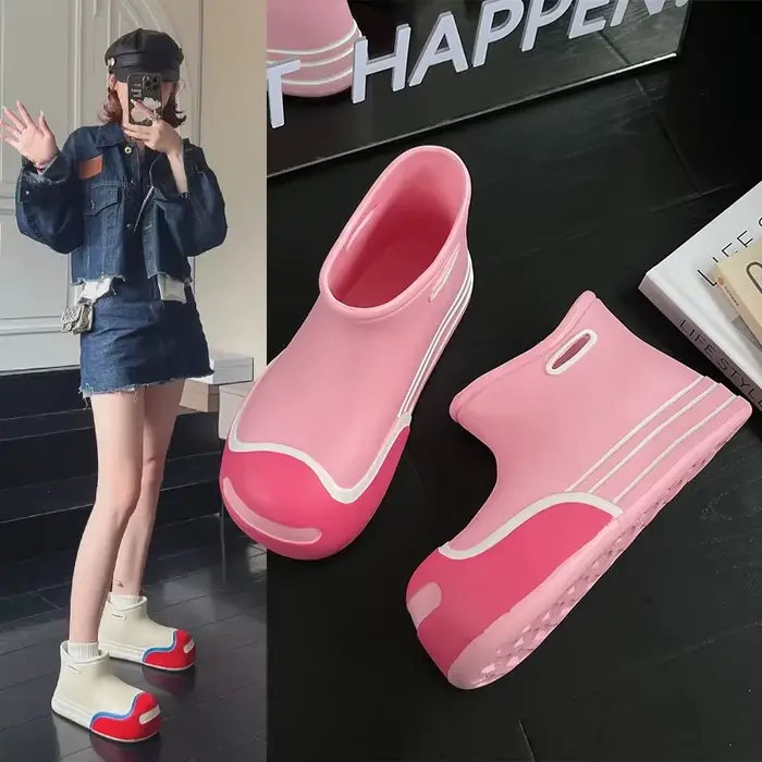 Bottes de pluie imperméables en caoutchouc pour femmes