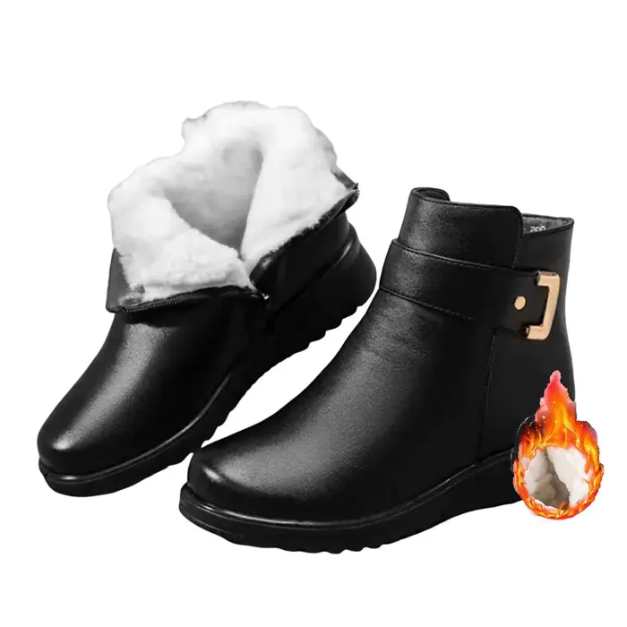 Bottes de rinçage chaudes décontractées pour femmes, bottes polyvalentes, cuir de loisirs, manches c