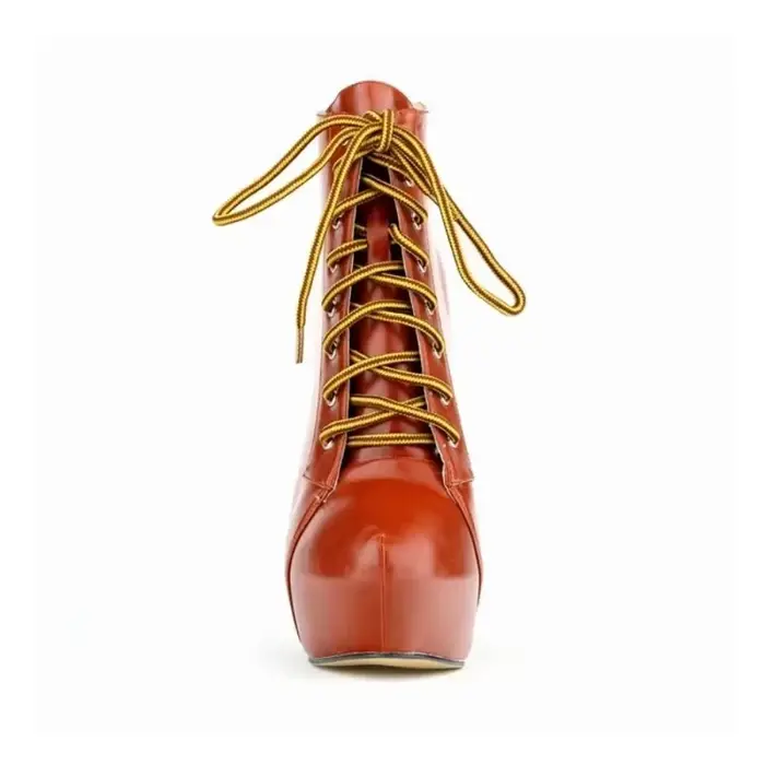 Bottines pour femmes 2026 Mode Sexy 14cm Bout rond Talons fins Plateforme