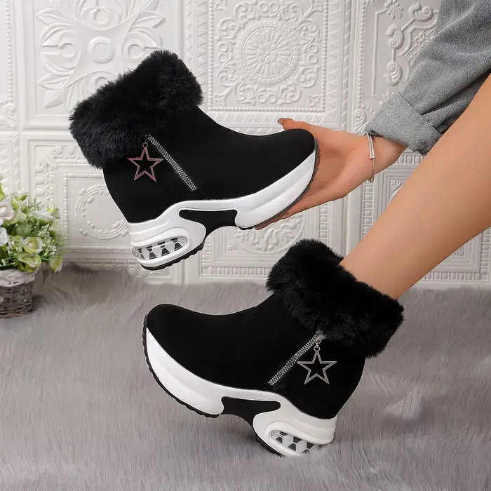Bottes pour femmes, hiver 2024, nouvelles bottes décontractées à talons hauts, bottes chaudes, chaus